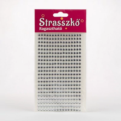 Ragasztható strassz 5 mm-es ezüst