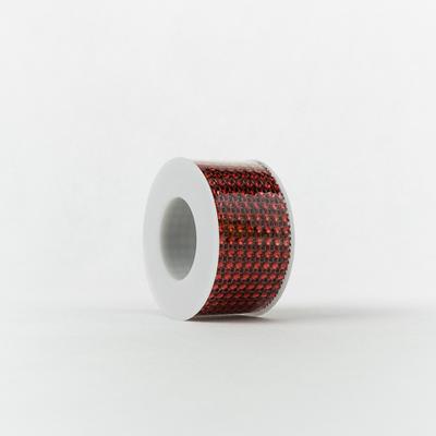 Strasszos szalag piros 4 cm-es 2,2 m