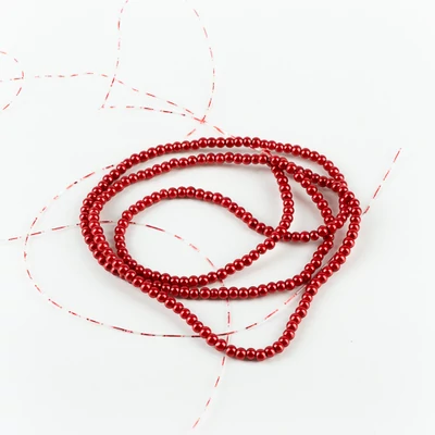 Viaszgyöngy  3 mm piros