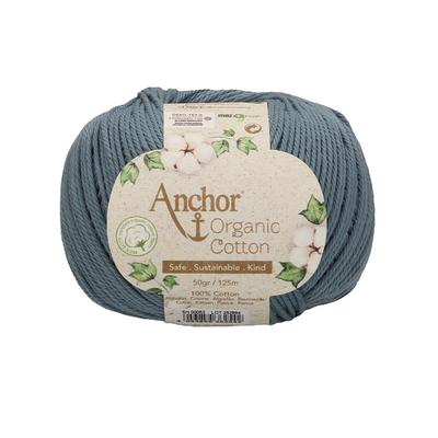 Anchor Organic Cotton fonal acélkék
