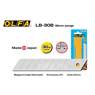 Olfa standard penge 18 mm 30 db