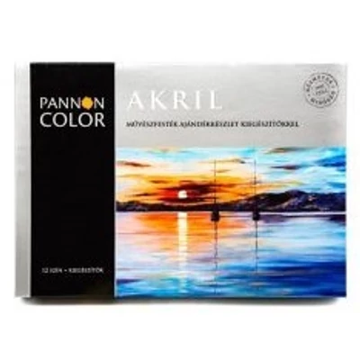 Pannoncolor akrilfesték művész mesterkészlet 12 szín + 6 kiegészítő