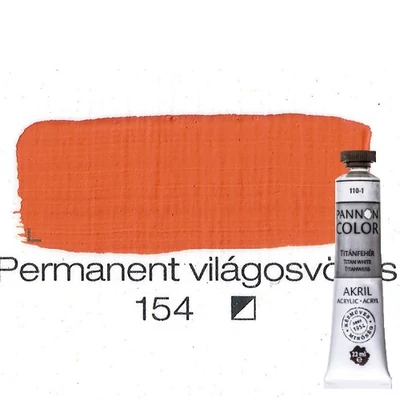 Pannoncolor akrilfesték permanent világos vörös 154 22 ml