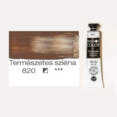 Pannoncolor olajfesték természetes sziéna 820 22 ml