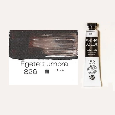 Pannoncolor olajfesték égetett umbra 826 22 ml