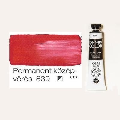 Pannoncolor olajfesték permanent középvörös 839 22 ml