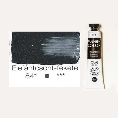 Pannoncolor olajfesték elefántcsontfekete 841 22 ml