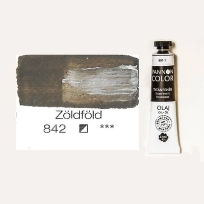 Pannoncolor olajfesték zöldföld 842 22 ml