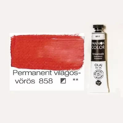 Pannoncolor olajfesték permanent világos vörös 858 22 ml