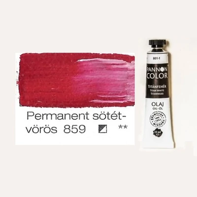 Pannoncolor olajfesték permanent sötétvörös 859 22 ml
