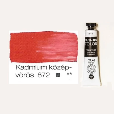 Pannoncolor olajfesték kadmium középvörös 872 22 ml