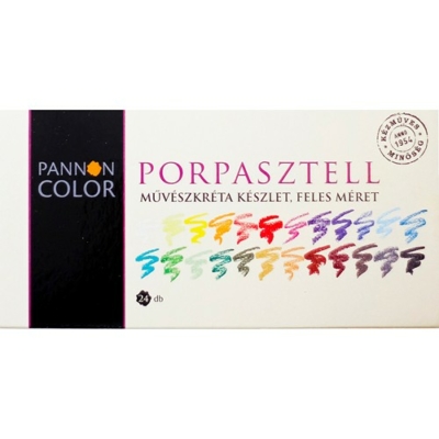 Pannoncolor porpasztell művészkréta készlet 24 db-os feles méret