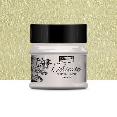 Pentart Delicate akrilfesték fehér arany 50 ml
