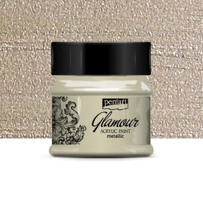 Pentart Glamour akrilfesték sötét ezüst 50 ml