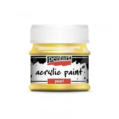 Pentart akrilfesték gyöngyház sárga 50 ml