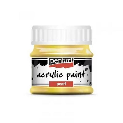 Pentart akrilfesték gyöngyház sárga 50 ml