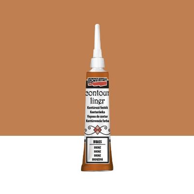 Pentart kontúrozó festék univerzális metál bronz 20 ml