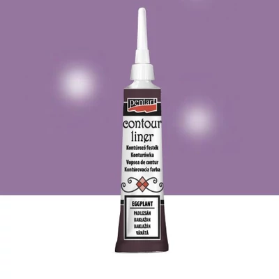 Pentart kontúrozó festék univerzális csillogó padlizsán 20 ml