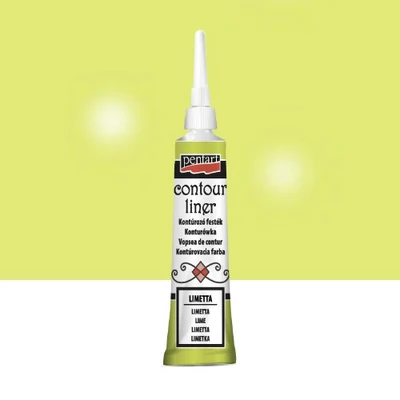 Pentart kontúrozó festék univerzális csillogó limetta 20 ml