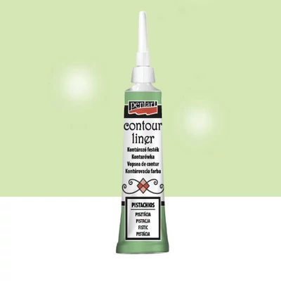 Pentart kontúrozó festék univerzális csillogó pisztácia 20 ml