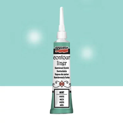 Pentart kontúrozó festék univerzális csillogó menta 20 ml