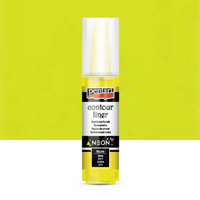 Pentart 3D kontúr neon sárga 30 ml
