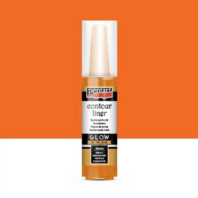 Pentart 3D kontúr sötétben világító narancs 20 ml
