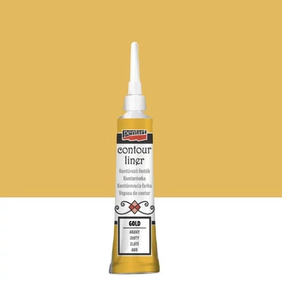 Pentart kontúrozó festék univerzális metál arany 20 ml