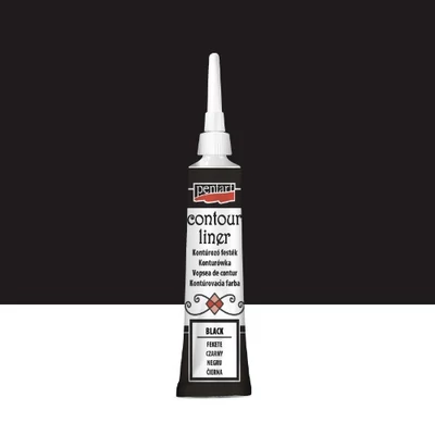 Pentart kontúrozó festék univerzális fekete 20 ml