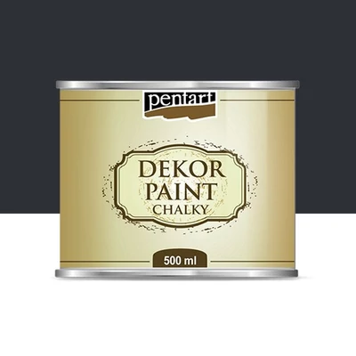 Pentart dekor soft krétafesték 500 ml fekete