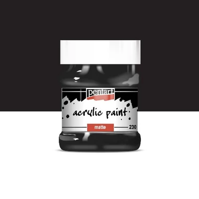 Pentart matt akrilfesték 230 ml fekete