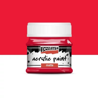Pentart matt akrilfesték 50 ml rúzspiros