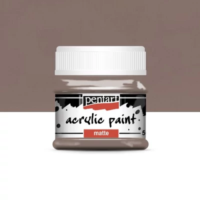 Pentart matt akrilfesték 50 ml vintage barna