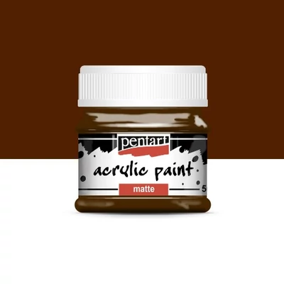 Pentart matt akrilfesték 50 ml vörösbarna