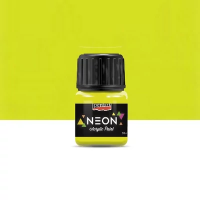 Pentart neon színű akrilfesték sárga 30 ml