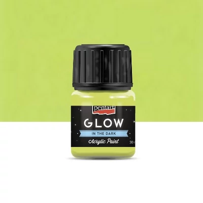 Pentart sötétben világító akrilfesték lime 30 ml