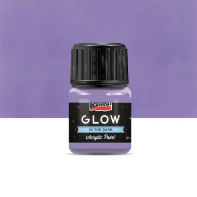 Pentart sötétben világító akrilfesték lila 30 ml