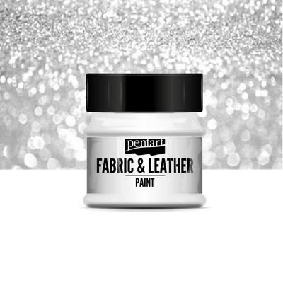 Pentart textil és bőrfesték csillogó ezüst 50 ml