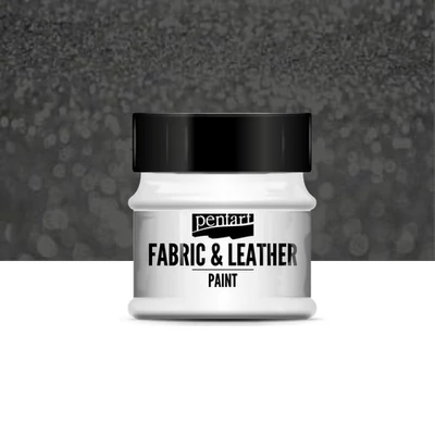 Pentart textil és bőrfesték csillogó grafit 50 ml