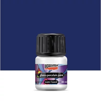 Pentart üveg és porcelánfesték kék 30 ml