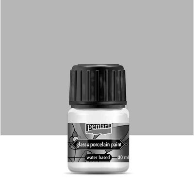 Pentart üveg és porcelánfesték ezüst 30 ml