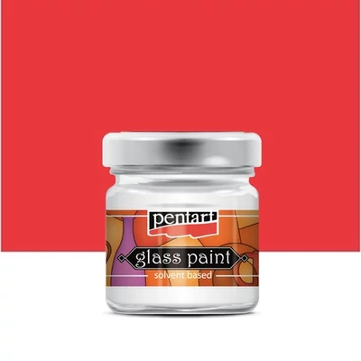 Pentart üvegfesték oldószeres piros 30 ml