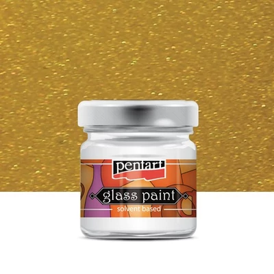 Pentart üvegfesték oldószeres metál arany 30 ml