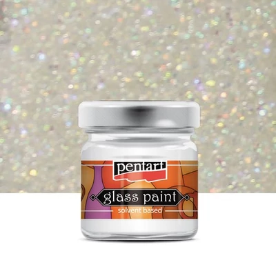 Pentart üvegfesték oldószeres csillámos szivárvány 30 ml