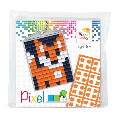 Pixel kulcstartó szett róka  (alaplap+3 szín)