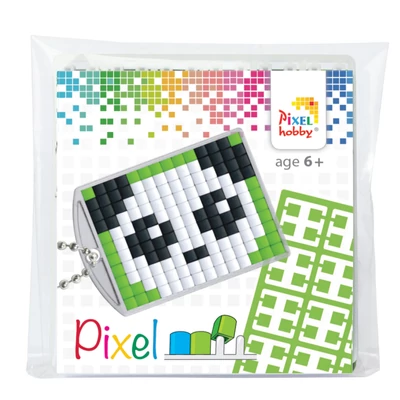 Pixel kulcstartó szett panda  (alaplap+3 szín)
