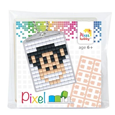 Pixel kulcstartó szett majom  (alaplap+3 szín)