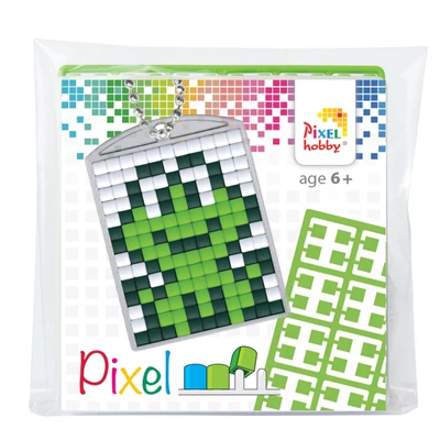 Pixel kulcstartó szett béka  (alaplap+3 szín)
