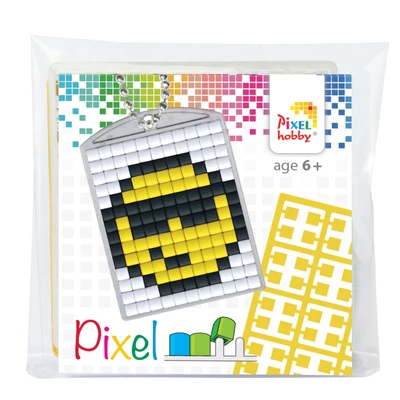 Pixel kulcstartó szett smiley  (alaplap+3 szín)