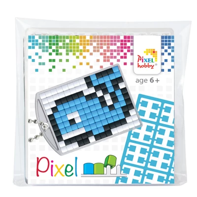 Pixel kulcstartó szett bálna  (alaplap+3 szín)